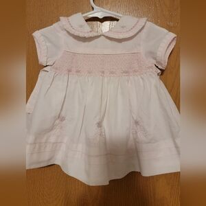 George Soft Pink Infant Dress with Embroidery